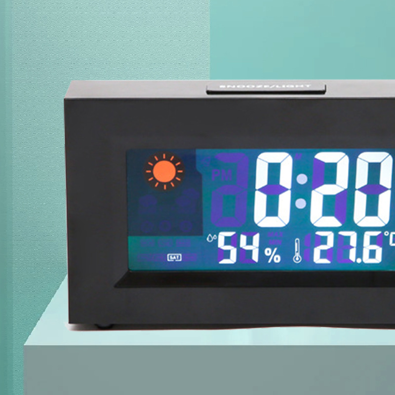 Manufacturers sell electronic color screen weather clock weather forecast projection clock 8290 color screen rotating electronic clock