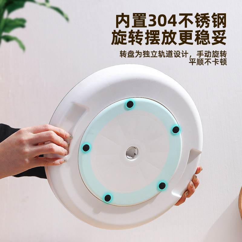 Wholesale Rotating Storage Rack Kitchen Storage Tray Seasoning Oil Salt Sauce Vinegar Bottle Multifunctional Plastic Display Tray Household