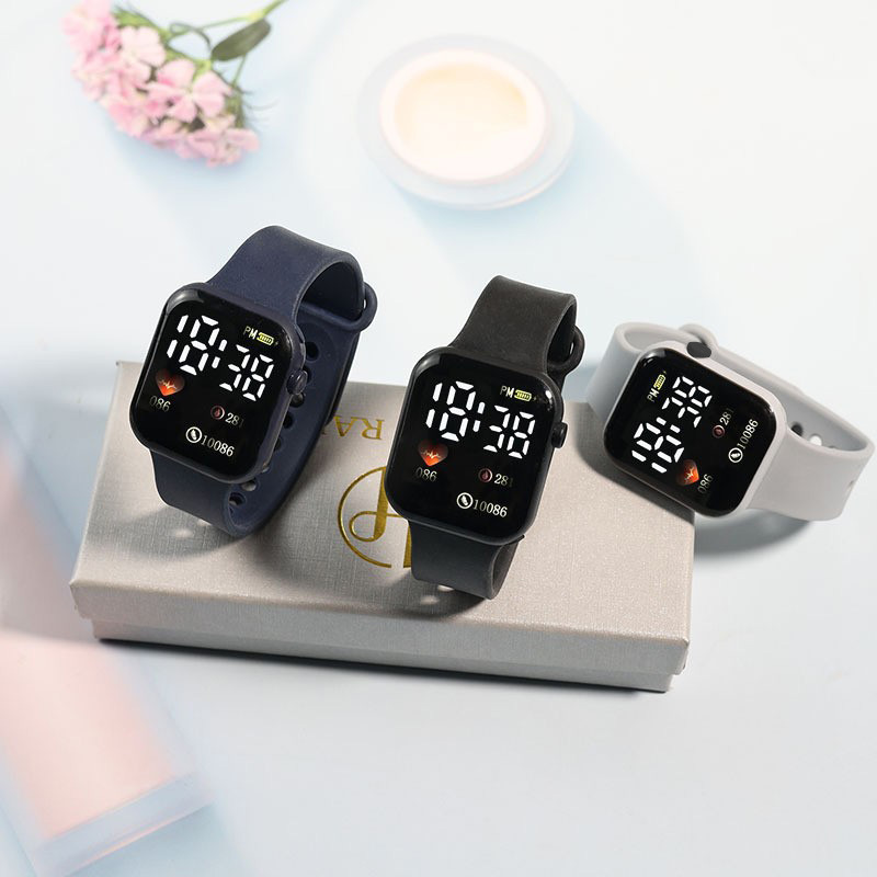 2023 new Y1 love LED watch simple square large screen digital sports student electronic watch