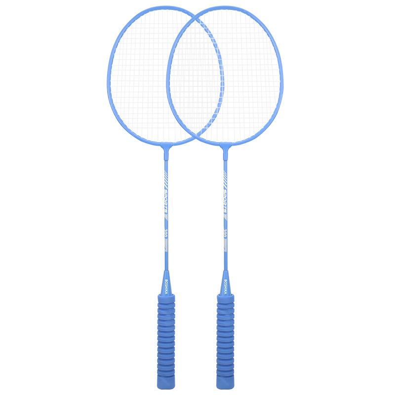 【Z】Boka Badminton Racket Genuine Adult Double Racket Set High-Looking Macaron Color Sponge Handle Ultra-Light and Durable