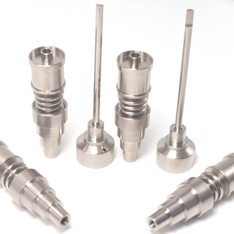 Spot wholesale small 10mm titanium smoke nail medium 14mm titanium pipe titanium smoking set color titanium smoke nail