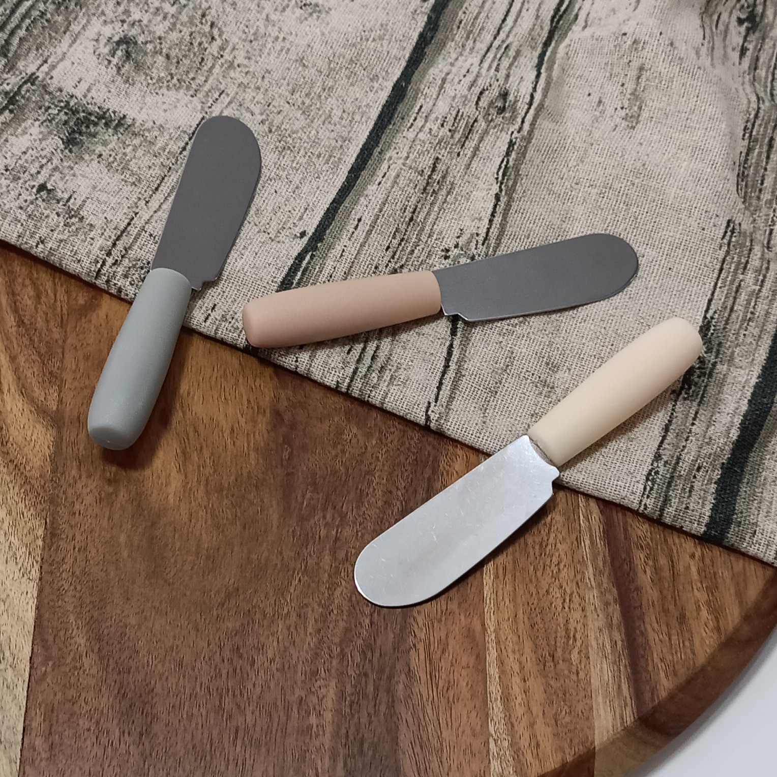 Western-Style Butter Knife, Stainless Steel Butter Knife, Bread Spreader, Jam Cheese Spatula, Butter Knife, Round Handle Toast Spreader