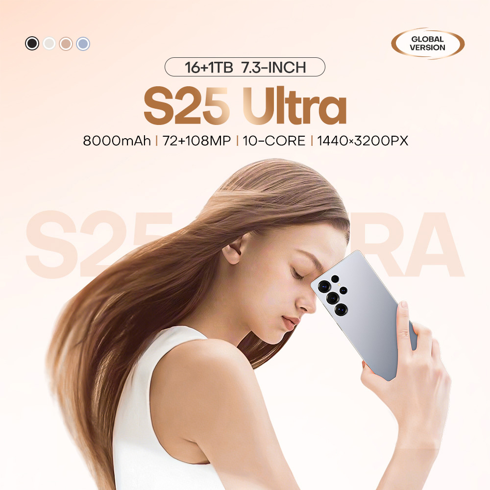 S25Ultra cross-border mobile phone 4G in stock original rubber sleeve 4 64 wireless charging 6.75 inch foreign trade smart phone