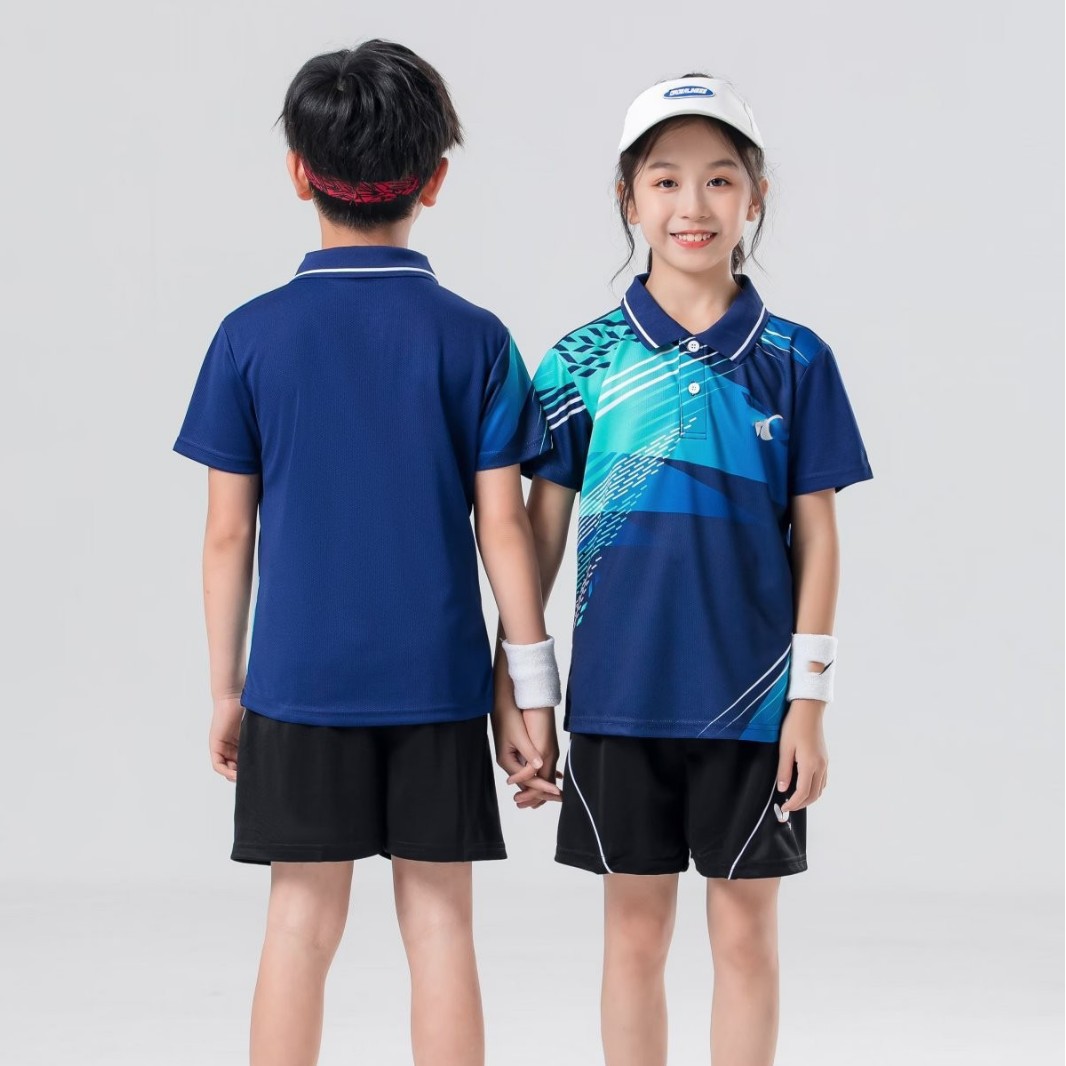 New Sportswear Table Tennis Uniforms for Men and Women, Short-Sleeved Quick-Drying Suits for Primary School Students, Training and Competition Printing Hot Style