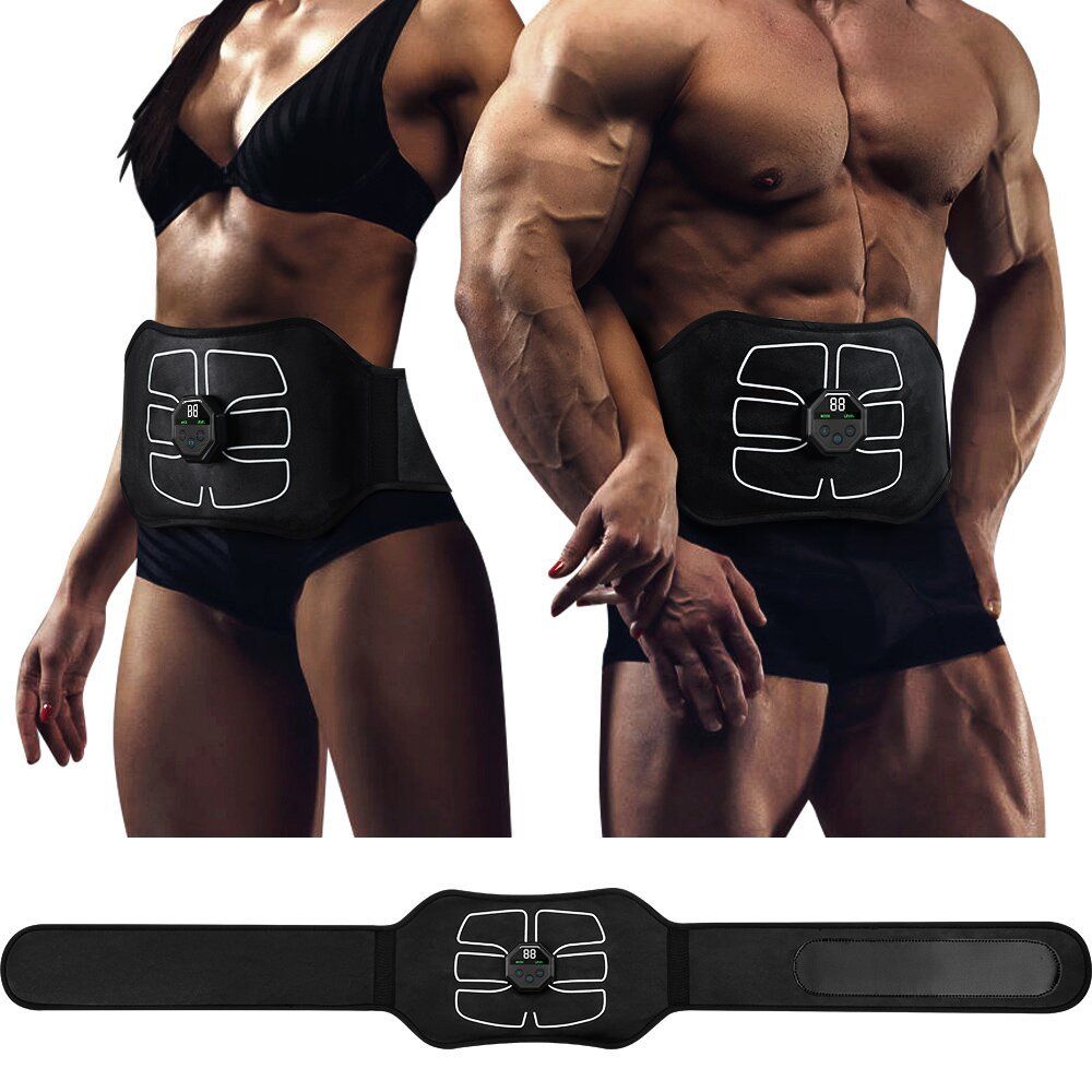 Кросс-бодийный ленивый стикер для мышц живота, абдоминальный тренажер, EMS пояс для фитнеса, массажный пояс для мышц живота