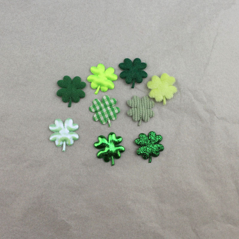 2cm Double-Sided Cloth Four-Leaf Clover Accessories DIY Hair Accessories Materials Clothing Shoes Socks Decoration Accessories