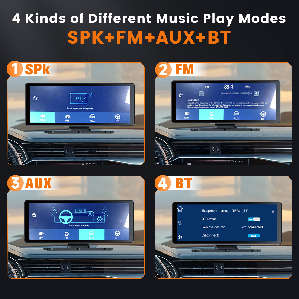 Cross-Border 8.1inch Wireless Carplay Car Smart Screen Portable Car Mp5 Driving Recorder