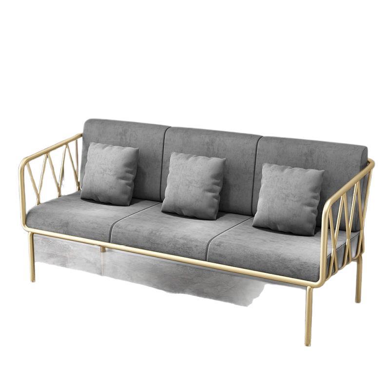 Nanyun Modern Simple Light Luxury Golden Iron Sofa Clothing Store Internet Celebrity Sofa Chair Living Room Sofa Coffee Table Combination