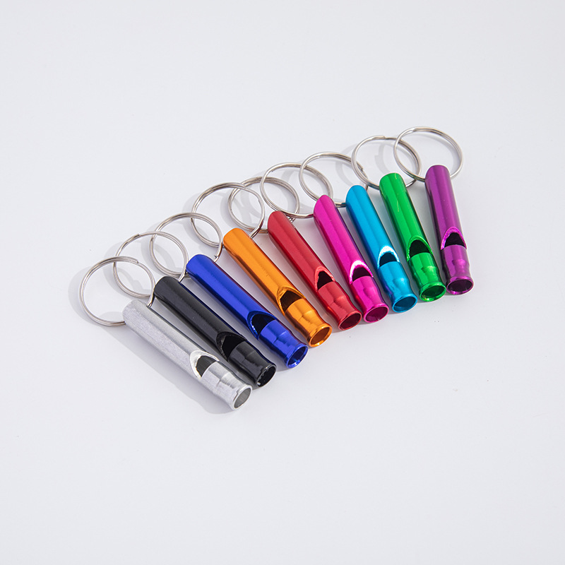 Factory supply outdoor small size aluminum alloy whistle keychain life-saving supplies whistle life-saving whistle wholesale