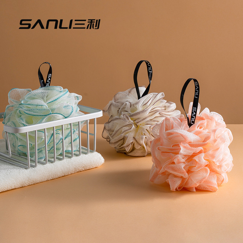 Sanli towel bath ball color bath flower 50g scrub bath flower back bath ball bath toiletries wholesale