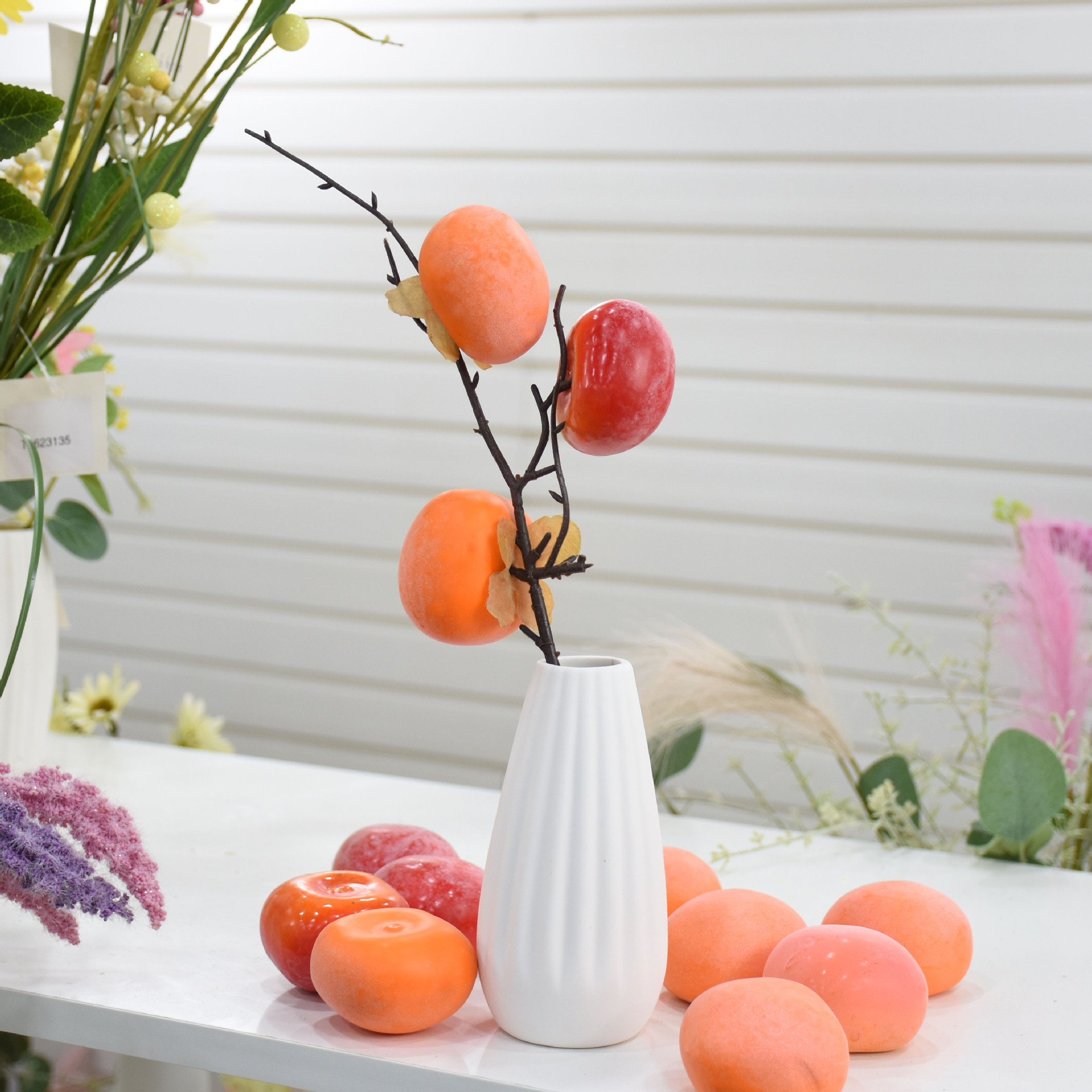 Симуляция хурмы аксессуары поддельные фруктовые украшения для декора в гостиной сушеные фрукты хурмы симуляция хурмы