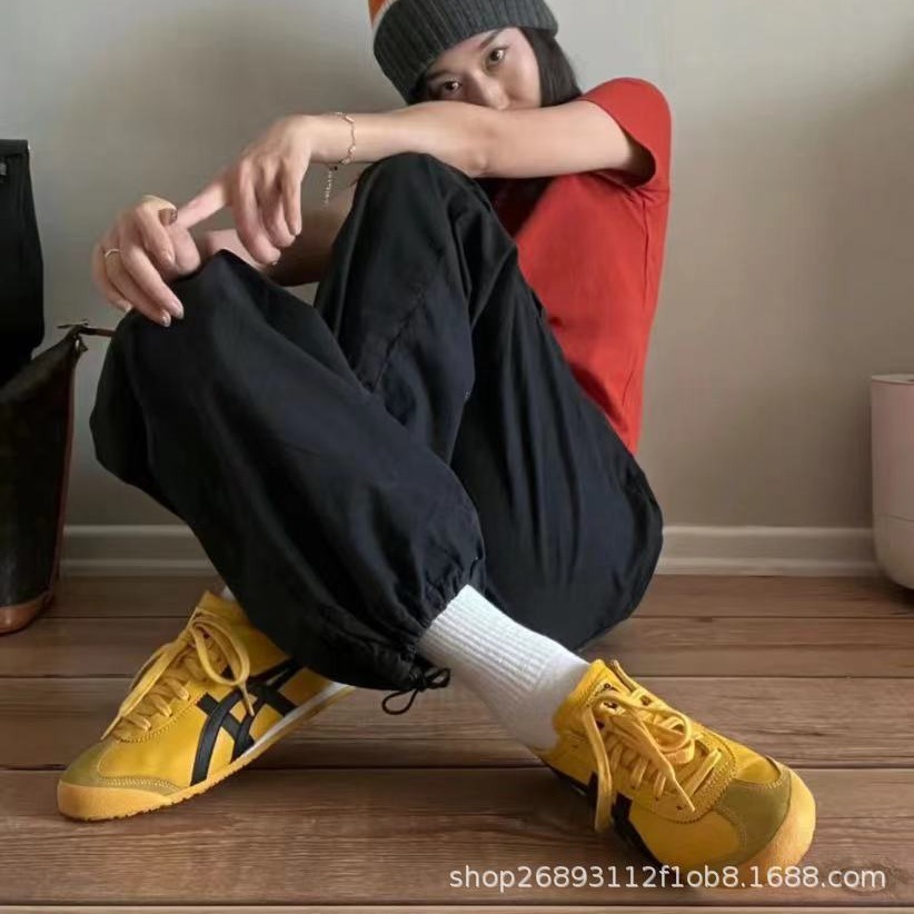 High Edition Osamuka Tiger Slip-on Putian De-training Shoes Casual Cowhide Board Shoes for Men and Women Couple sneaker