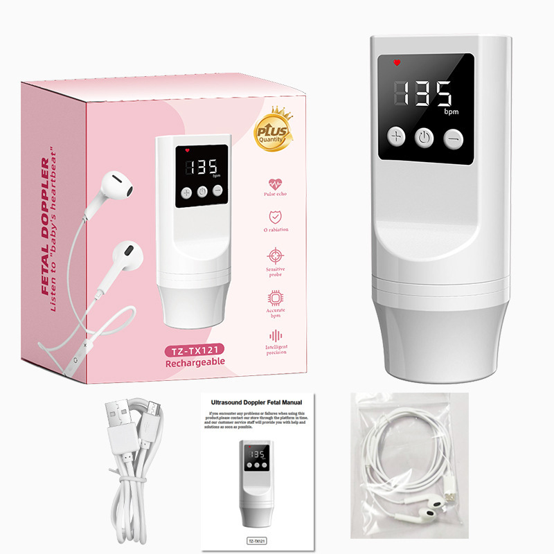 Cross-border Fetal Heart Rate Meter Pregnant Women Fetal Heart Monitoring Ultrasonic Doppler with Headphone Fetal Heart Monitor Home