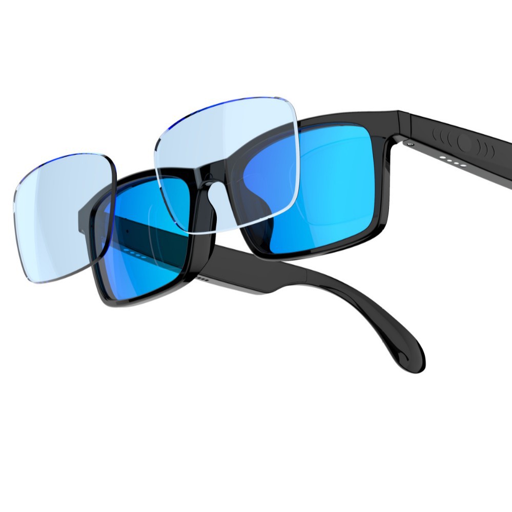 OWS Smart Audio Glasses Listen to Music Call Voice Assistant Anti-Blu-ray Lens Removable TWS Solution