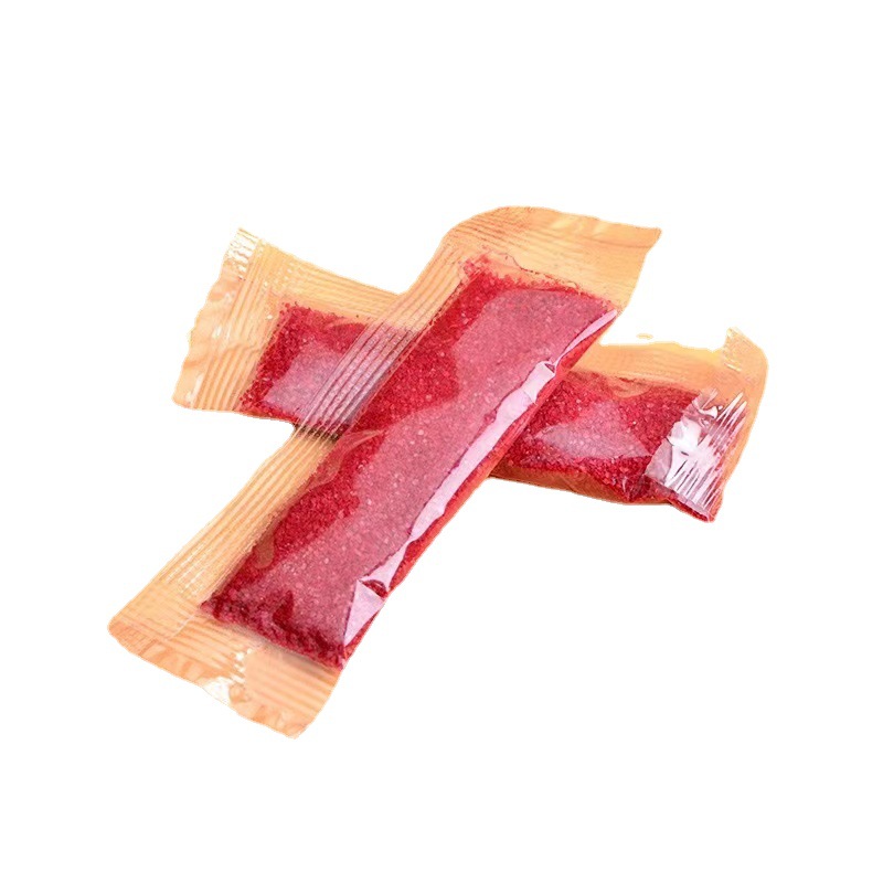 Yiwu Senshe Manufacturer Wholesale Imitation Cinnabar Red Sand Bagged Keychain Accessories Powder Granules Red Sand Fine Powder for Crafts