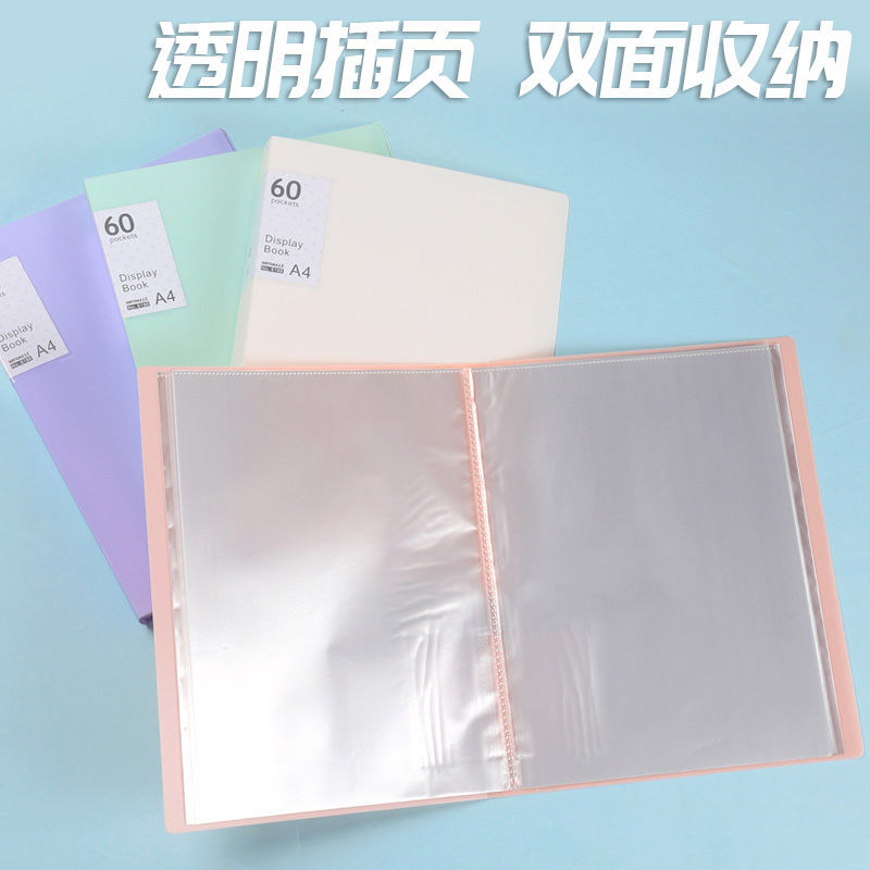 A4 Transparent Information Booklet Insert Folder Multi-Layer Information Folder Pregnancy Test Report Sheet Student Test Paper Certificate Storage Book