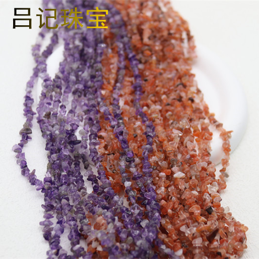 Натуральные кристаллические гравийные бусины, полуперфорированные, для одежды, аксессуары DIY