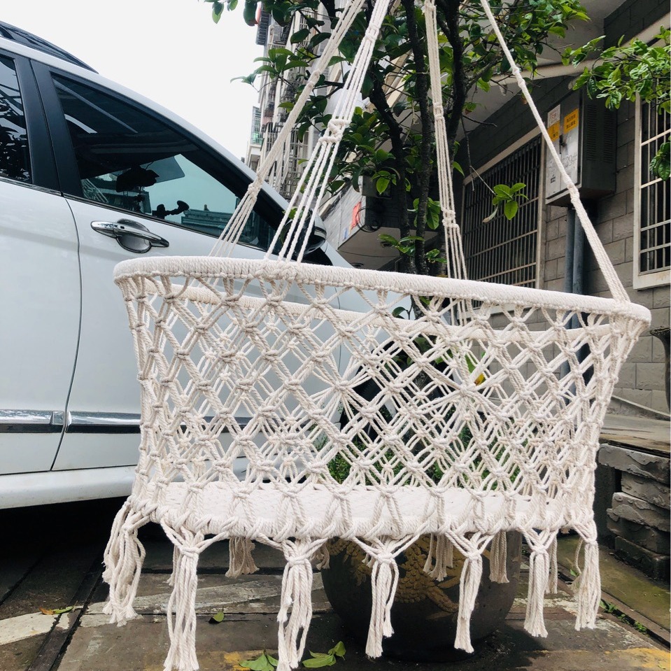 Детский гамак-кресло, прямые продажи, из хлопкового каната, с кисточками