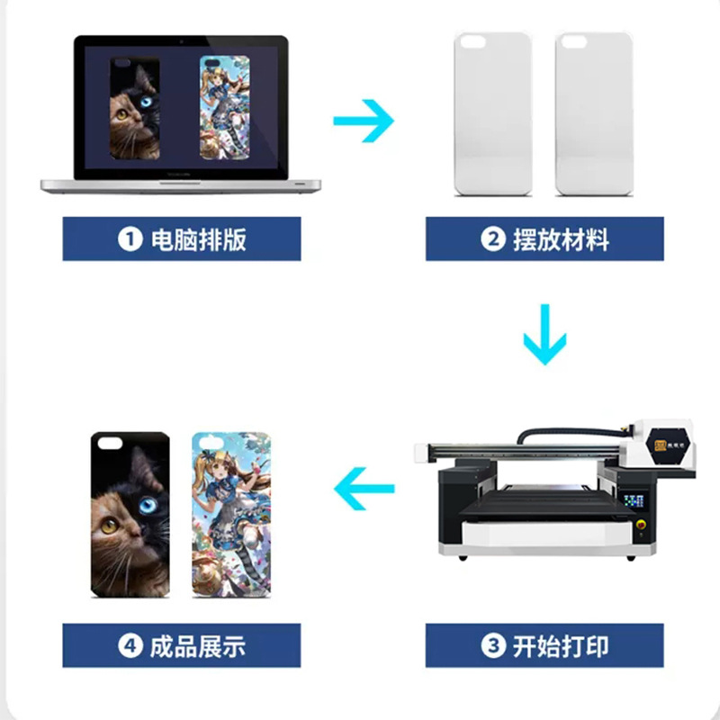 Dongshen A3 Uv Flatbed Printer Small 3D Embossed Phone Case Acrylic Board Crystal Label Wine Bottle Making Equipment