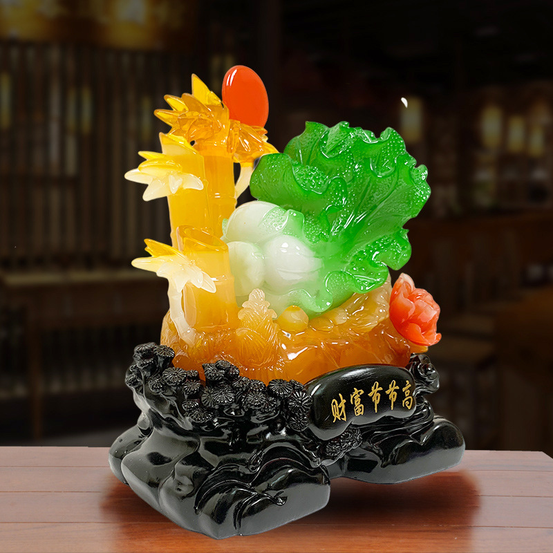 Direct selling jade bamboo ornaments wealth rising shop opening gifts home living room TV cabinet wine cabinet decorations