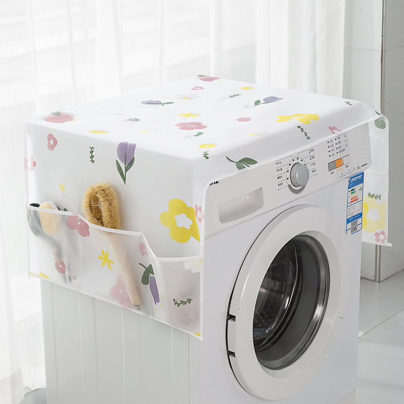 PEVA Household Refrigerator Dust Cover Waterproof Oil-proof Refrigerator Cover Towel Home Fabric Dust Bag Multifunctional Finishing