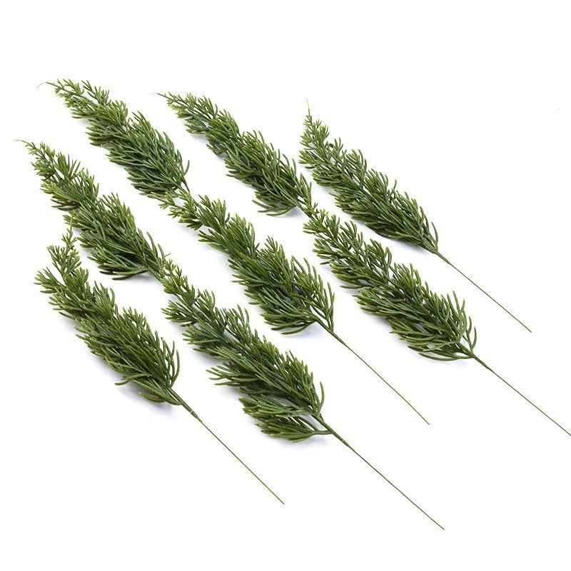 Artificial flower plant plastic pine needle artificial PE pine three-dimensional tower pine decoration accessories Christmas tree pendant