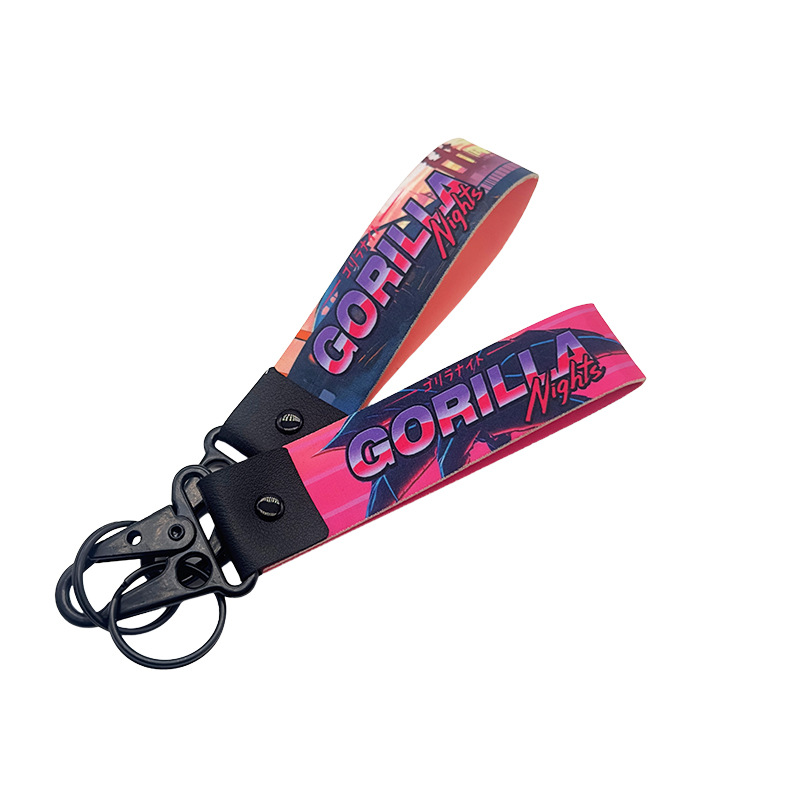 Factory Supply Custom Heat Transfer Printing Car and Motorcycle Keychains Anti-Lost Brand Logo Printed Keychains