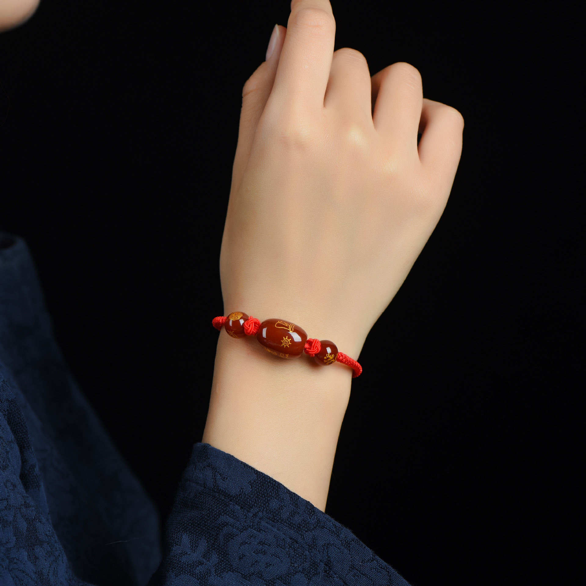 2026 Red Agate Tai Sui Red String for the Year of Birth, Red String for the Twelve Zodiac Signs, Tai Sui Red String, Factory Direct Sales