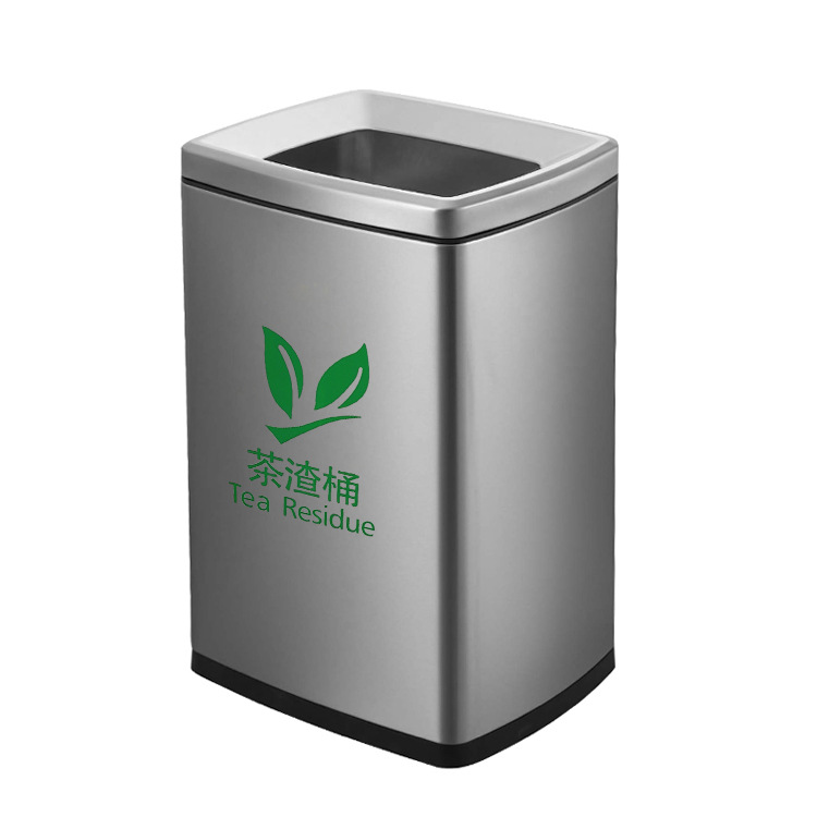 Tea residue bucket stainless steel tea water container household tea filter bucket commercial water zone filter grid garbage container dry and wet separation