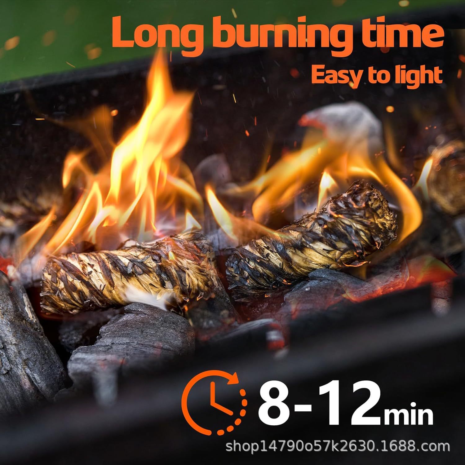 Cross-Border Source Factory Pine Silk Wax Wood Stick Fire Starter Roll Outdoor Camping Barbecue Fireplace Combustion Aid Fire Starter Quick Ignition Prevention