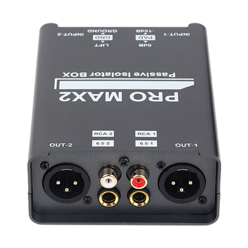 2-Way Audio Isolator, Audio Current Noise Eliminator, Xlr 6.5 Rca Mixer, Dedicated for Live Streaming