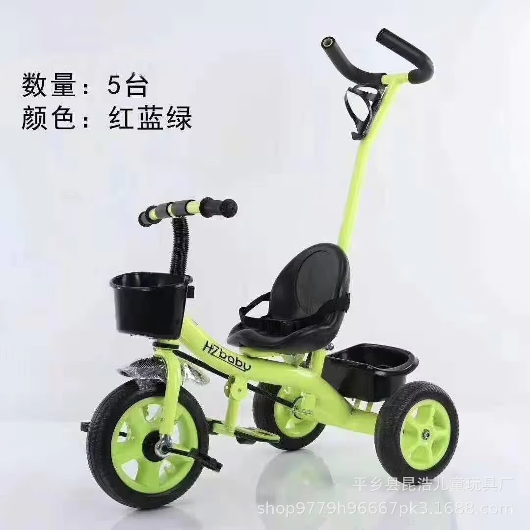 Manufacturer's New Children's Tricycle with Push Handle Push Tricycle Bicycle Foreign Trade Export Stroller Wholesale
