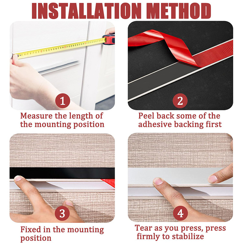 Cross-Border Background Wall Stainless Steel Decorative Strips Wall Ceiling Amazon Punch-Free Self-Adhesive Metal Flat Strips