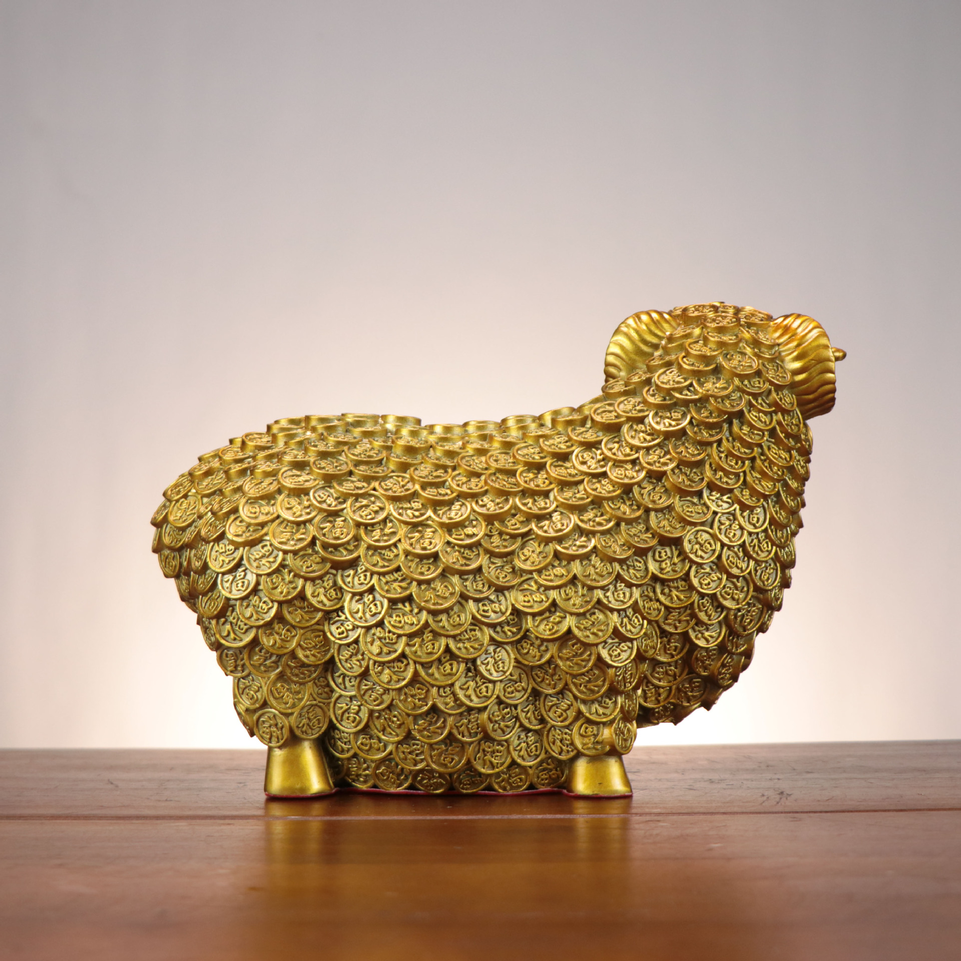 Copper Wanfu Sheep Ornaments Copper Sheep Zodiac Sheep Home Office Desktop Mascot Fuyang Money Sheep