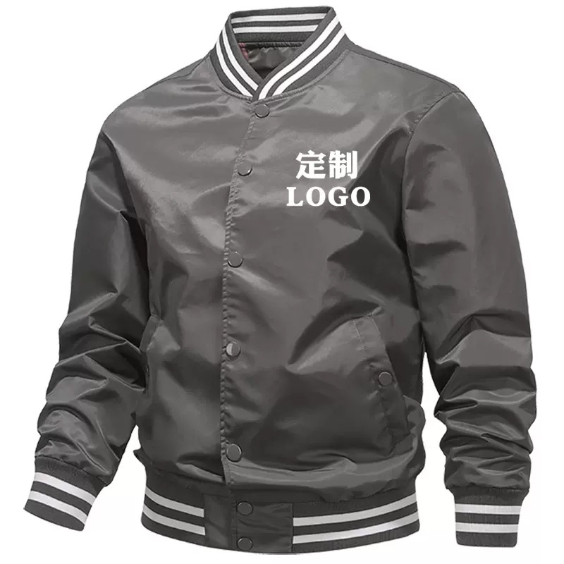 Custom Flight Jacket 2023 Autumn and Winter American Retro Stand-Collar Baseball Jacket Foreign Trade Cross-Border Coat Trendy Retro