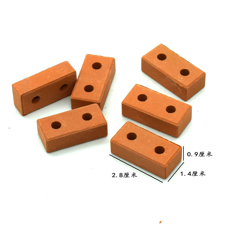 1 to 12 Model Small Brick Ceramic Building Blocks Educational Toys Small Masons Building Houses Red Brick Handmade Shop