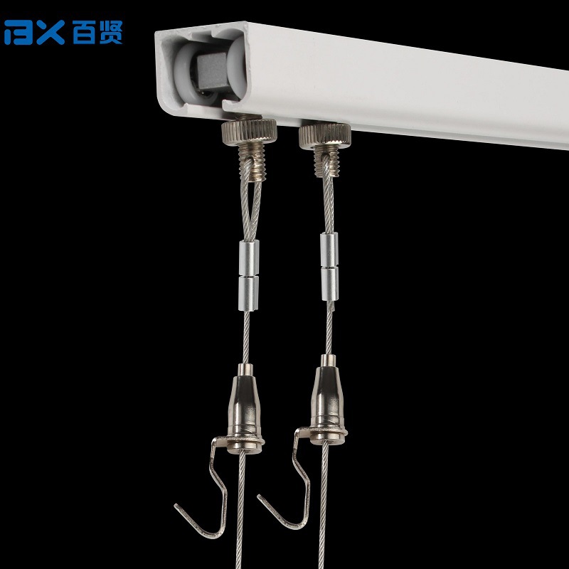 Picture Hanging Wire/Picture Hanger Hooks/Track Picture Hanger Pulley Track Steel Wire Hooks Steel Wire No-Drill Installation