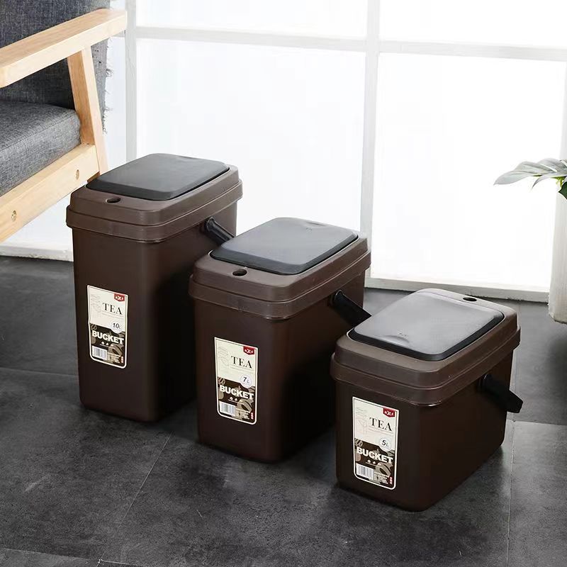 Tea Bucket Tea Dregs Bucket Tea Bucket Tea Set Drainage Bucket Plastic Tea Bucket Kung Fu Tea Set Living Room Household Tea Tray Bucket