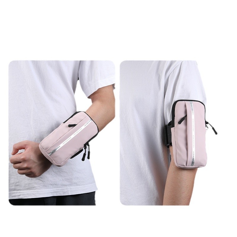 Summer Running Mobile Phone Arm Bag Men's and Women's Sports Fitness Water-splashing Lightweight Wrist Bag Arm Arm Cover Mobile Phone Bag