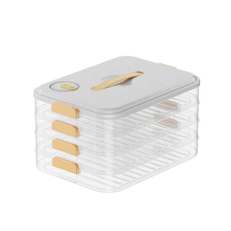 Household Food Grade Freezing Special Sealed Fresh-keeping Wonton Dumplings Kitchen Refrigerator Storage Box Simple Dumpling Storage Box