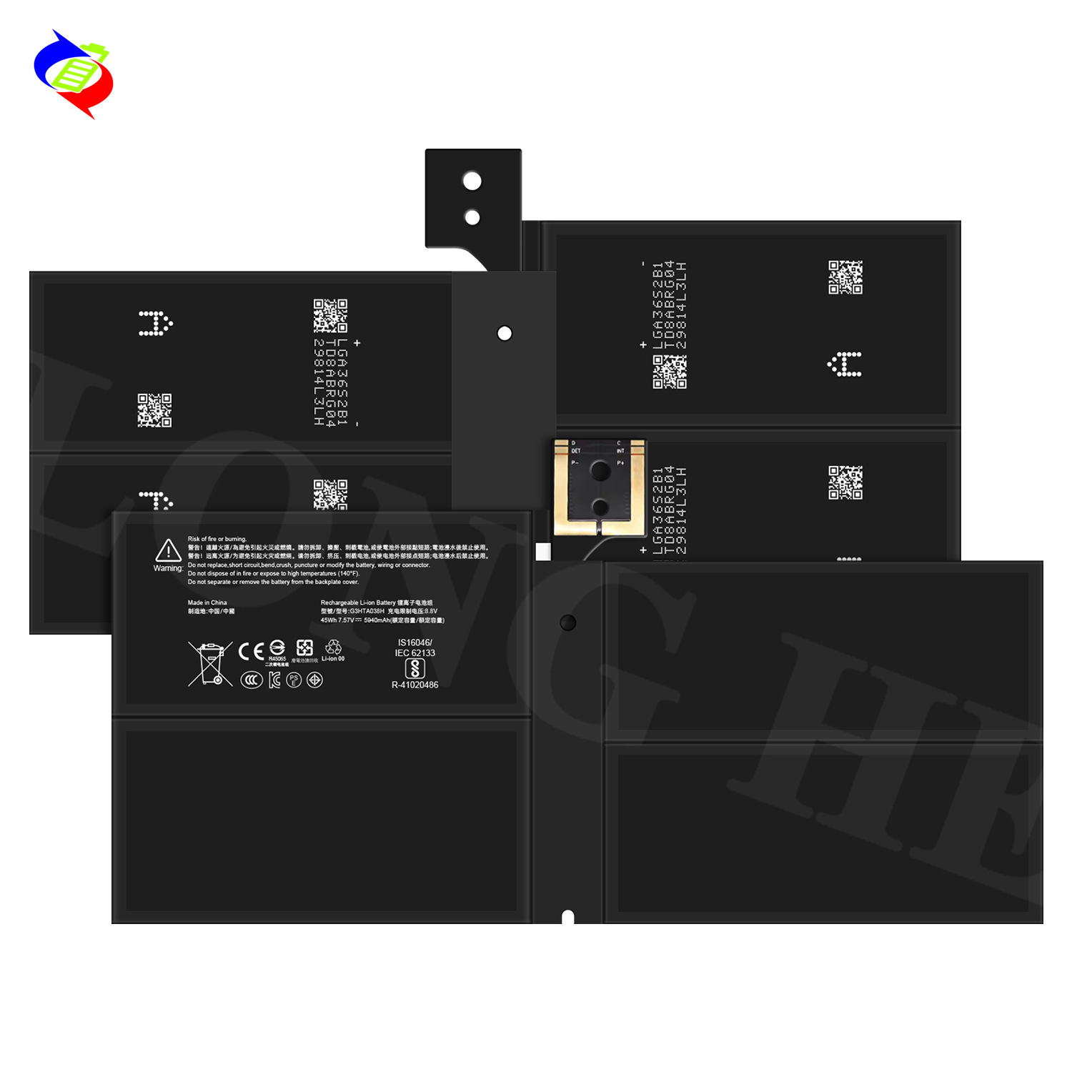 Suitable for Microsoft's full series of Pro1/LAPTOP3/GO2/BOOK2 15-inch host notebook rechargeable battery
