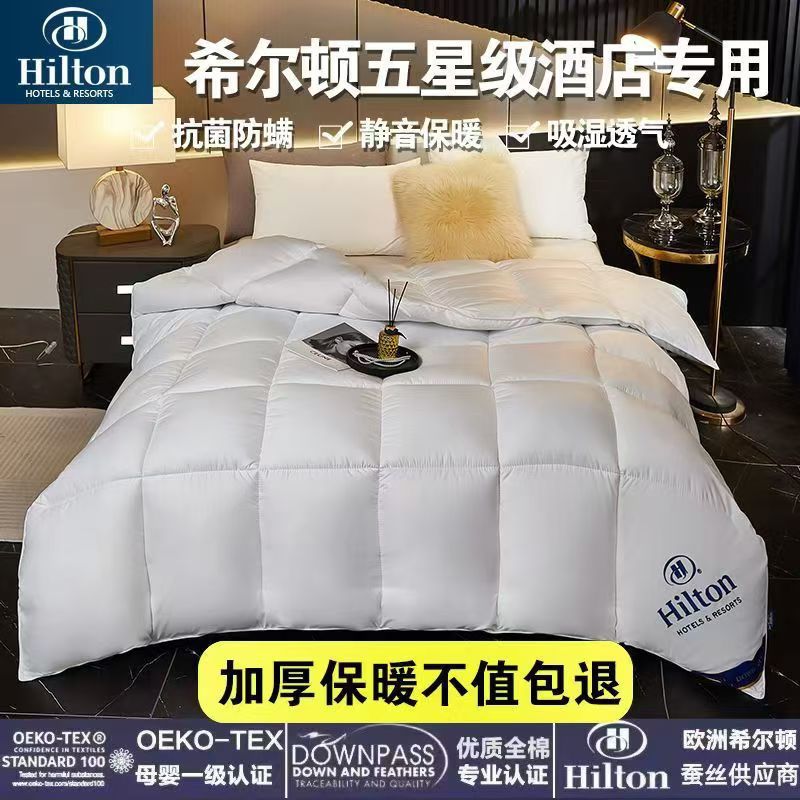 Hilton Hotel Feather Quilt Core Thickened Warm Winter Quilt Spring and Autumn Quilt Gift Feather Quilt
