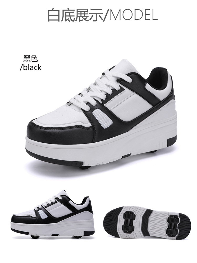 Students heelloo shoes four-wheel children's wheel skates for men and women detachable ultra-light version shoes with wheels in stock wholesale
