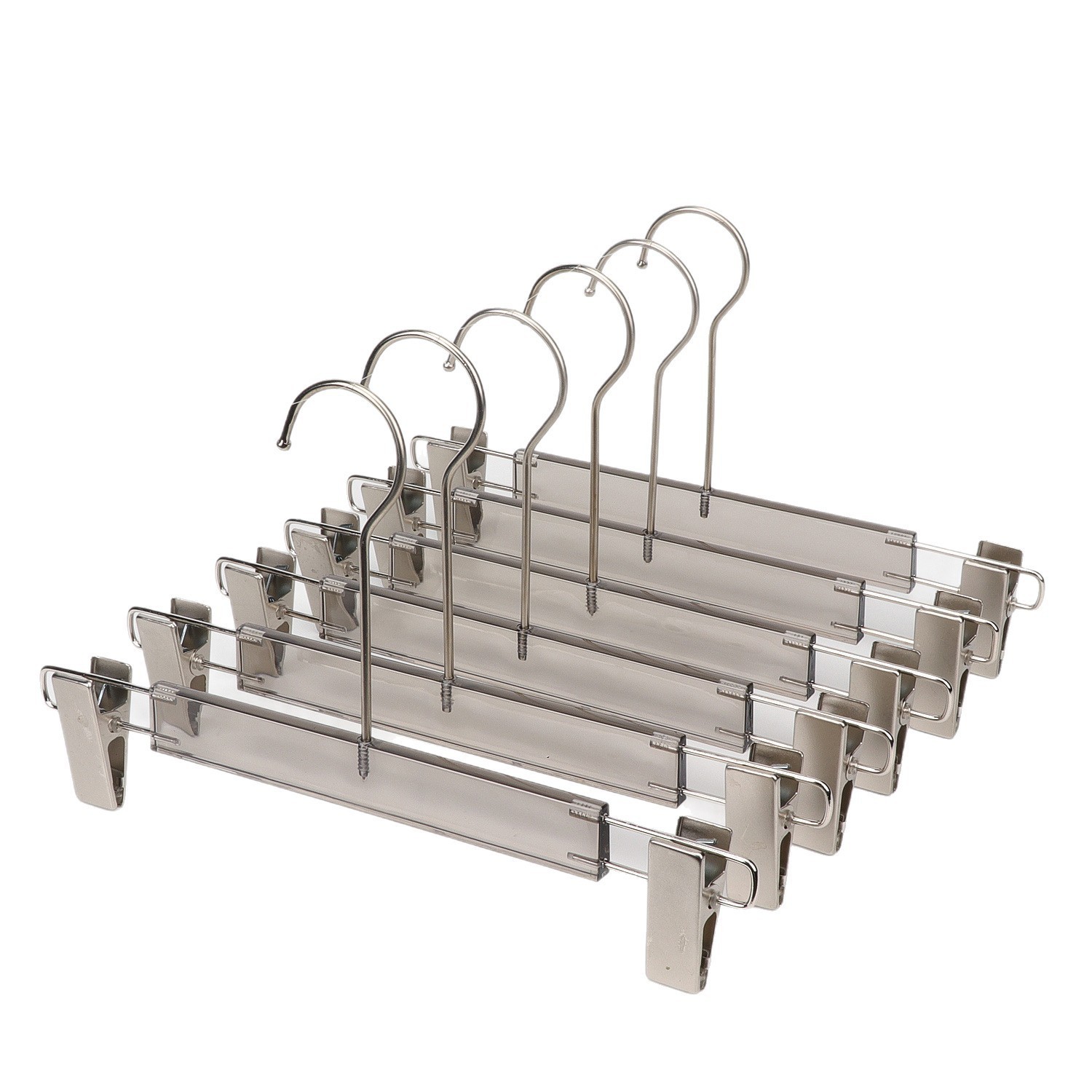 Acrylic Transparent Children's Clothing Store Special Black and White Non-Slip Seamless Plastic Pants Clips and Skirt Clips Wholesale