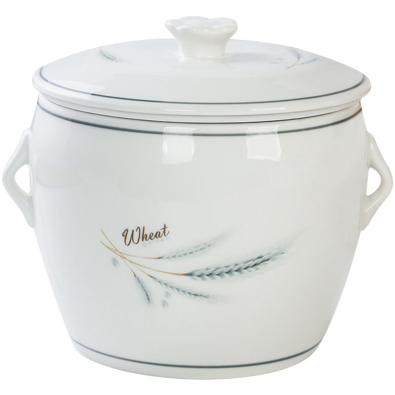 Minnan Duck Soup Stew Pot Water-proof Soup Pot Stew Pot Large Stew Pot for Chicken Stew Pot with Drop Soup Inner Pot Ceramic Pot Underglaze Color