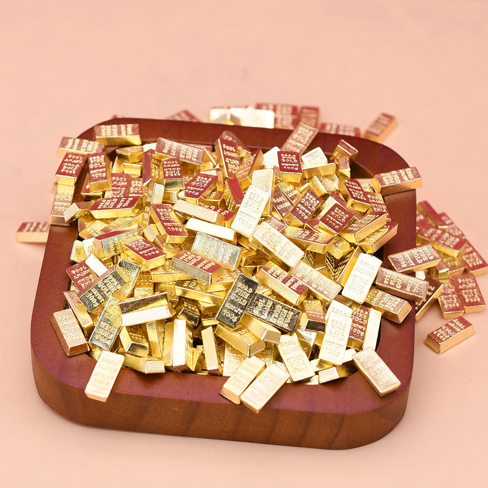 Creative Bric Alloy Ornaments Mini Thickened Small Gold Bits Lucking Gold Balls Opening and Moving Wedding Gifts Home Decoration