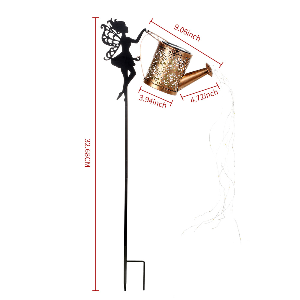 Светильник-ангел с солнечной батареей на крючке для пастуха украшение для открытой террасы