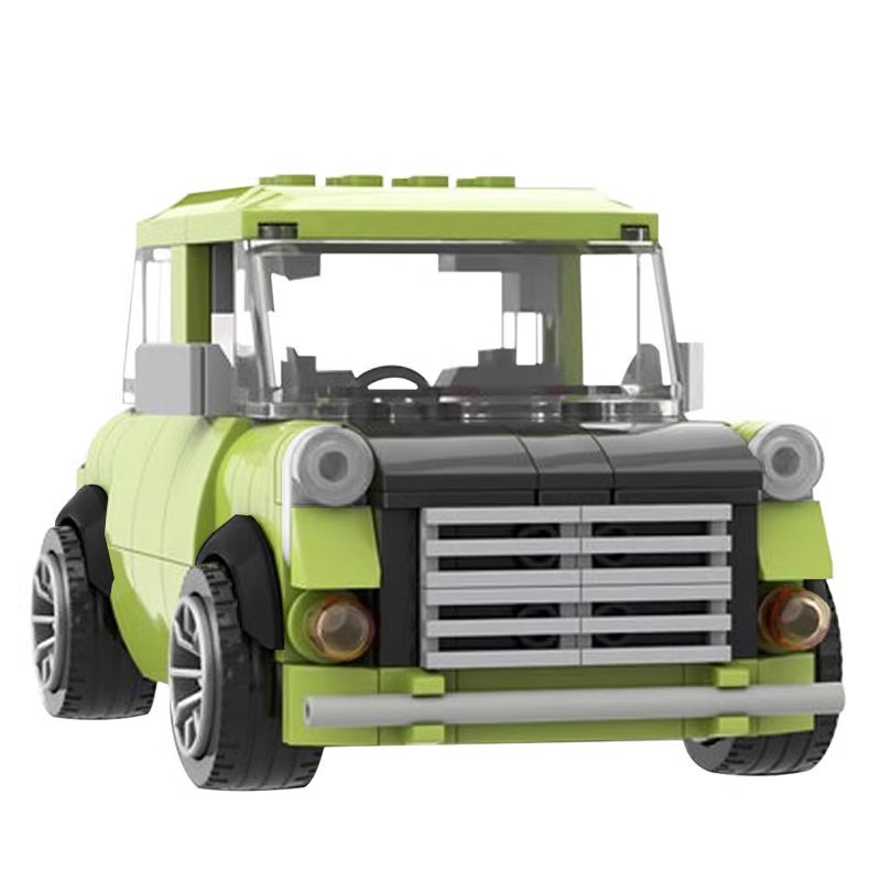 MOC building blocks compatible with Lego 39171 Mr Bean Mini car creative animation car model cross-border building blocks