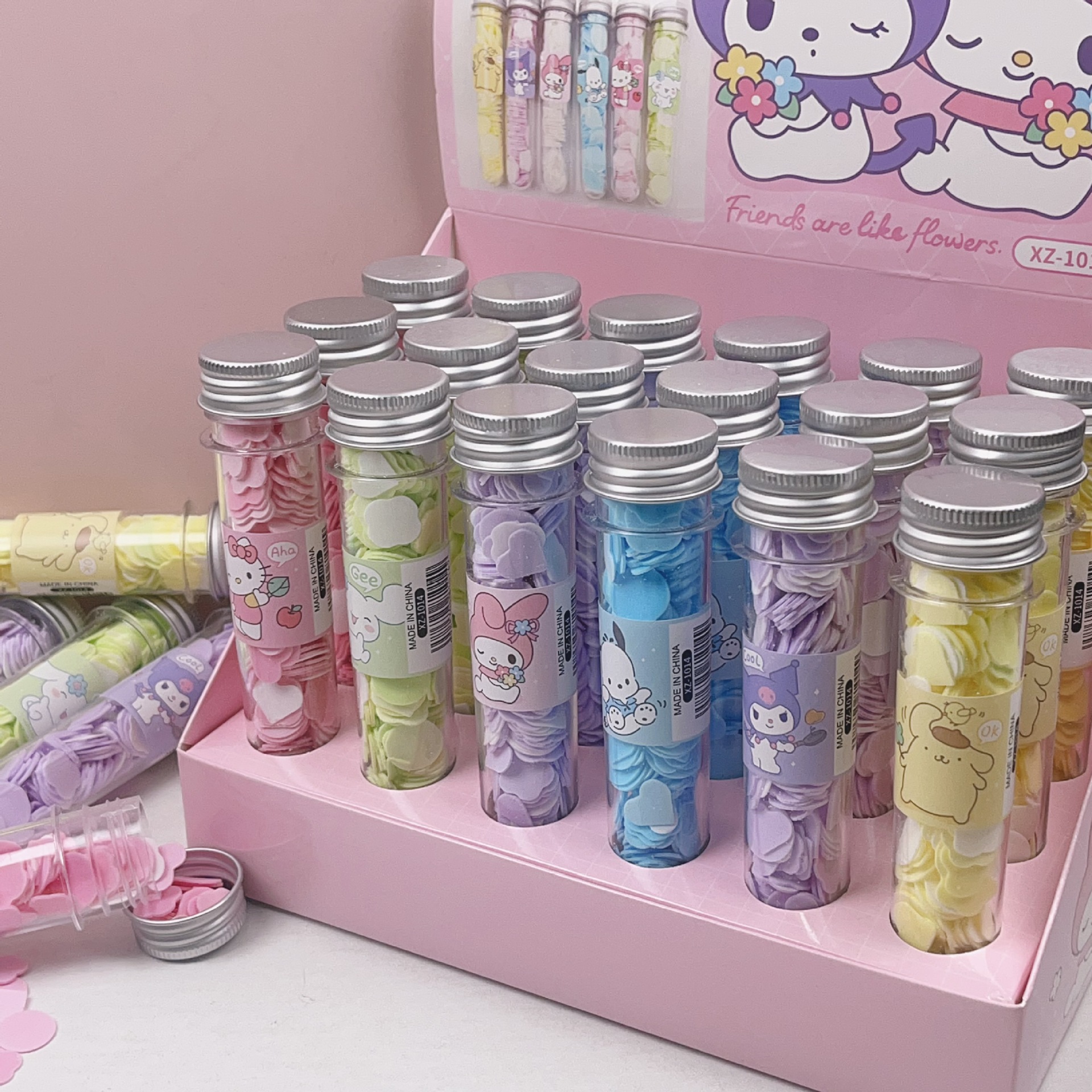 Милые мультяшные таблетки мыла в пробирках, одноразовые для студентов