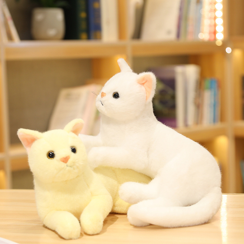 Fake Pussy Cat Doll Little Flower Cat Plush Toy Sleeping Pillow Pacifying Doll Children's Birthday Gift